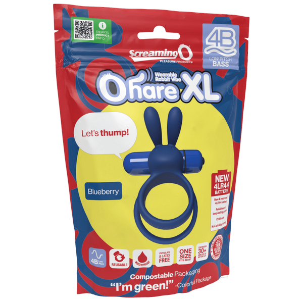 Ohare XL 4B – Deep-Rumbling Bass Vibrator with Rabbit Ears and Stretchy Ring