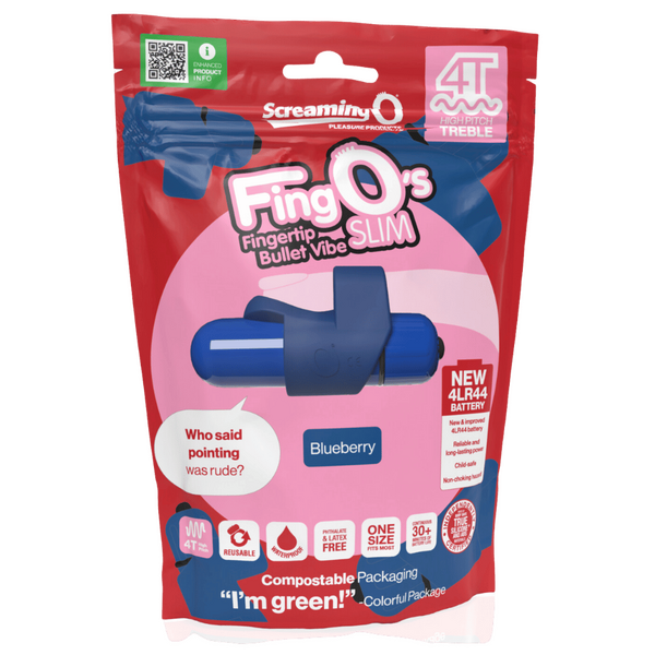 FingO Slim 4T – Waterproof Compact Finger Vibrator with High Pitch Treble Vibrations