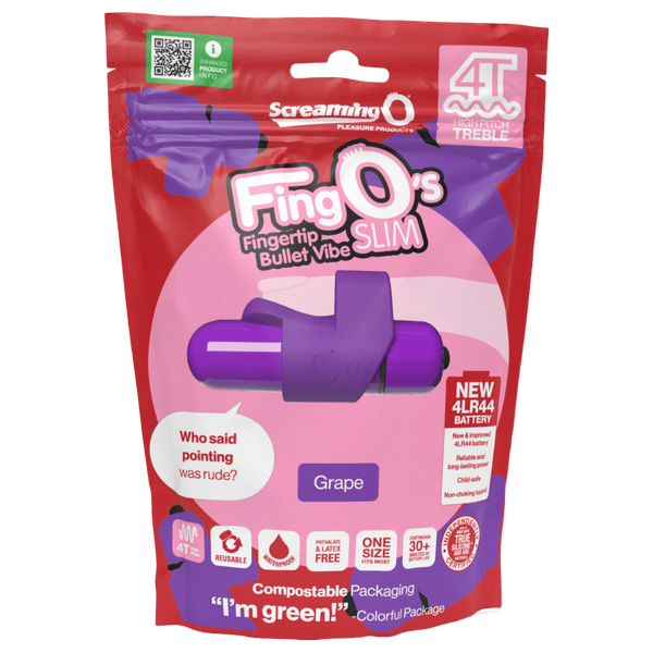 FingO Slim 4T – Waterproof Compact Finger Vibrator with High Pitch Treble Vibrations