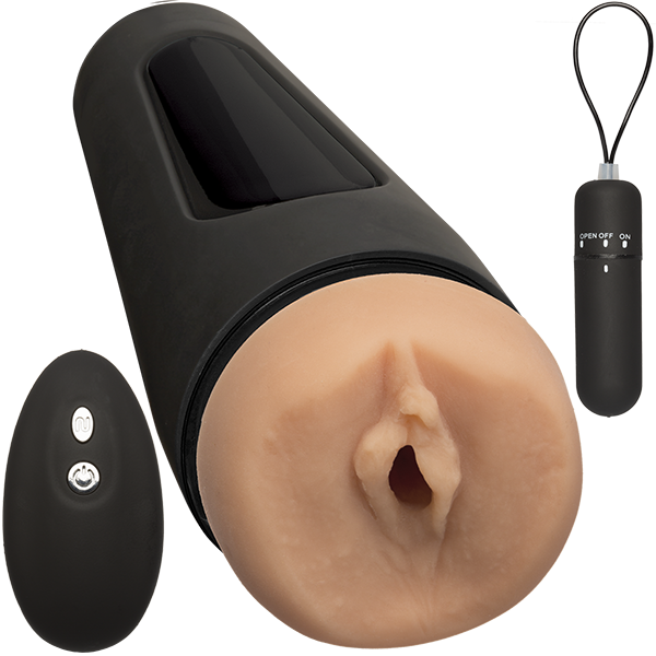 Doc Johnson Main Squeeze Original Vibro – Wireless Remote-Controlled Vibrating Masturbator