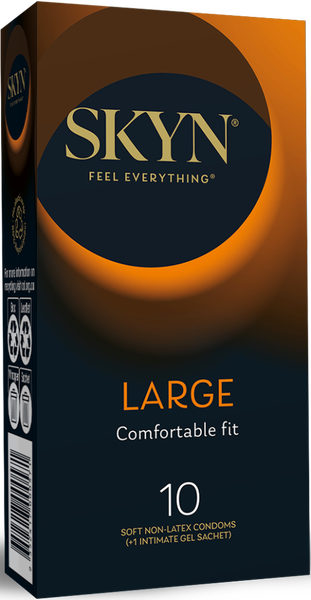 Skyn Large – Extra Comfort Polyisoprene Condoms 56mm 10 Pack