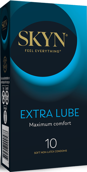 Skyn Extra Lubricated Condoms – Ultra Smooth Long-Lasting 10 Pack