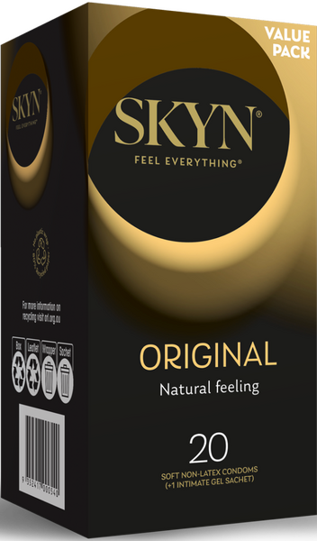 Skyn Original – Natural Feeling Polyisoprene Condoms 53mm 20 Pack