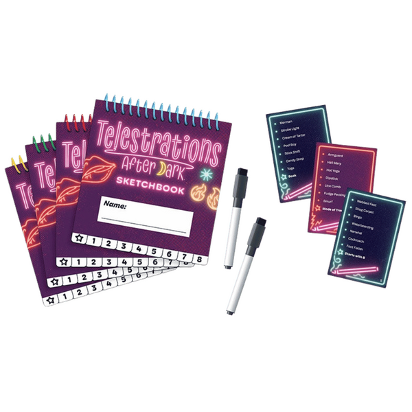 Telestrations After Dark – Adult Party Game for 4-8 Players Ages 17+