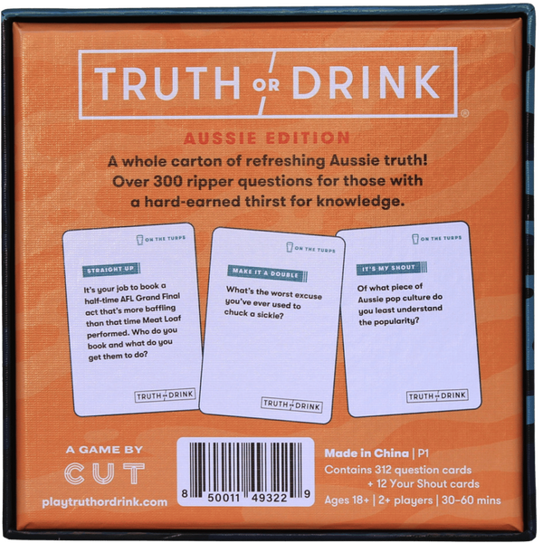 Truth or Drink On The Turps Aussie Edition – Adult Party Card Game