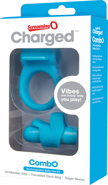 Charged Combo Kit 1 – Body-Safe Silicone Cock Ring and Fingertip Sleeve Kit