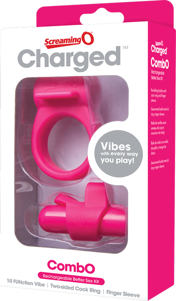 Charged Combo Kit 1 – Body-Safe Silicone Cock Ring and Fingertip Sleeve Kit