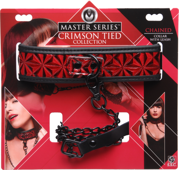 Crimson Tied Collar With Leash – Adjustable Collar and Leash Set