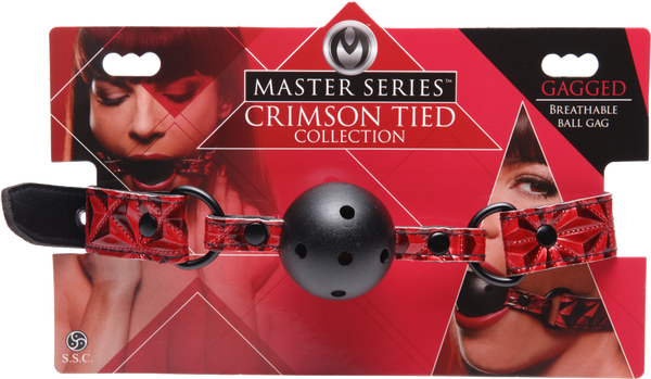 Crimson Tied Breathable Ball Gag – Perforated Comfortable Breathable Ball Gag