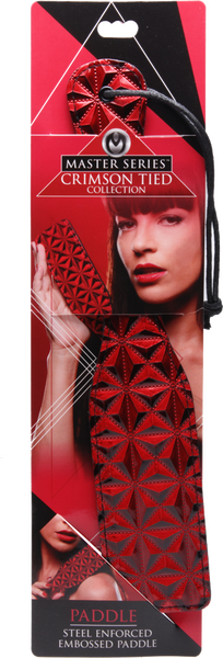 Crimson Tied Steel Enforced Spanking Paddle – Stiff Faux Leather Paddle