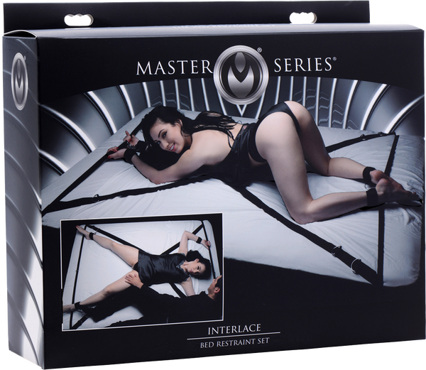 Master Series Interlace Bed Restraint Set – Versatile Restraint Kit with Neoprene Cuffs