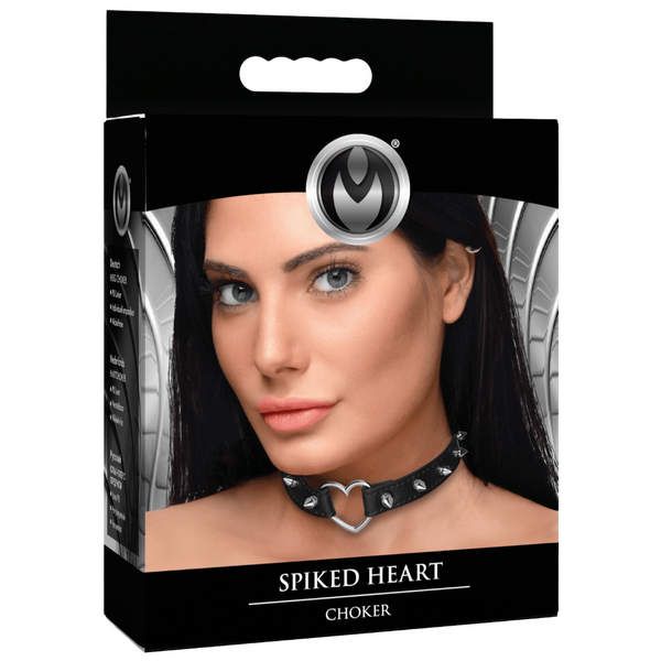 Spiked Heart Choker – Adjustable Spiked Collar Accessory