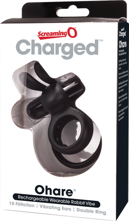 Charged Ohare – Rechargeable Double Cock Ring Rabbit Vibrator