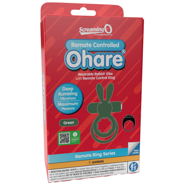 Ohare Remote Control (Green) – Waterproof Rechargeable Wearable Rabbit Vibrator with Double-Ring Design