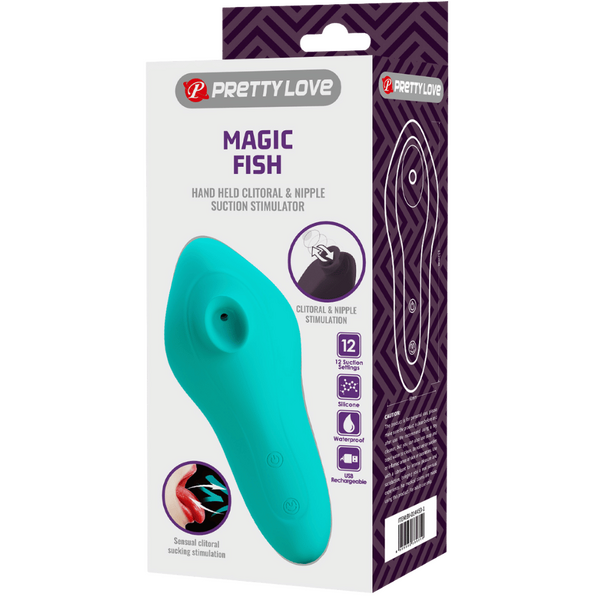 Pretty Love Magic Fish – Rechargeable Silicone 12 Function Clitoral Suction Stimulator