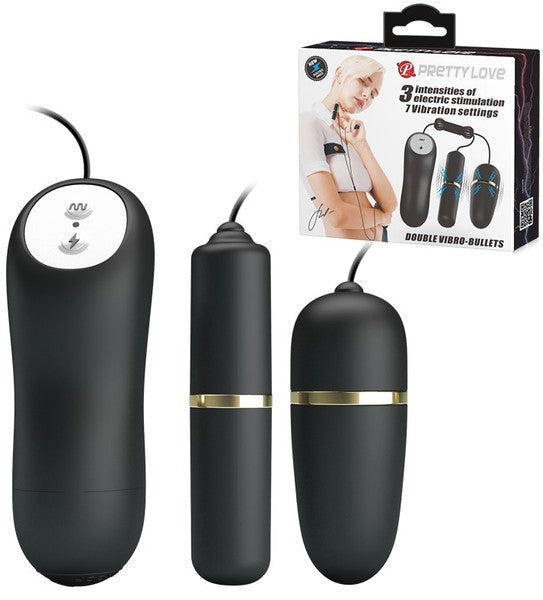 Double Vibro Bullets – 3 Function Vibrating Exerciser Bullets