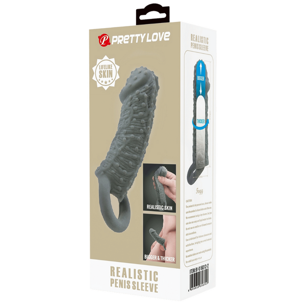 Realistic Penis Sleeve – Stretchy Thickening Penis Sleeve