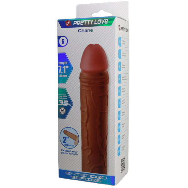 Chane 7.1 Inch Penis Extender Sleeve – Ultra Realistic Textured Sleeve