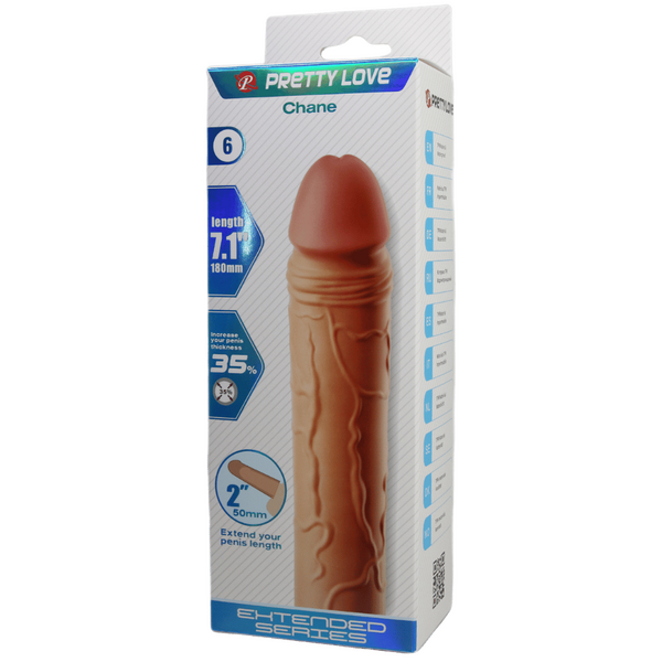 Chane 7.1 Inch Penis Extender Sleeve – Ultra Realistic Textured Sleeve