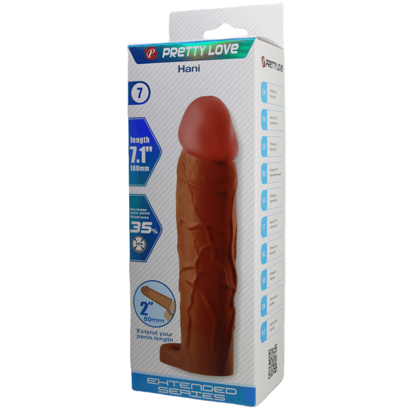 Hani 7.1 Inch Stretchy Shaft Cock Sleeve With Ball Ring Penis Sheath