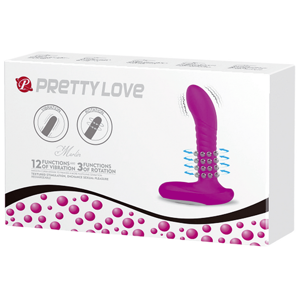 Rechargeable Merlin – Silicone Vibrator with 12 Vibration and 3 Rotation Functions