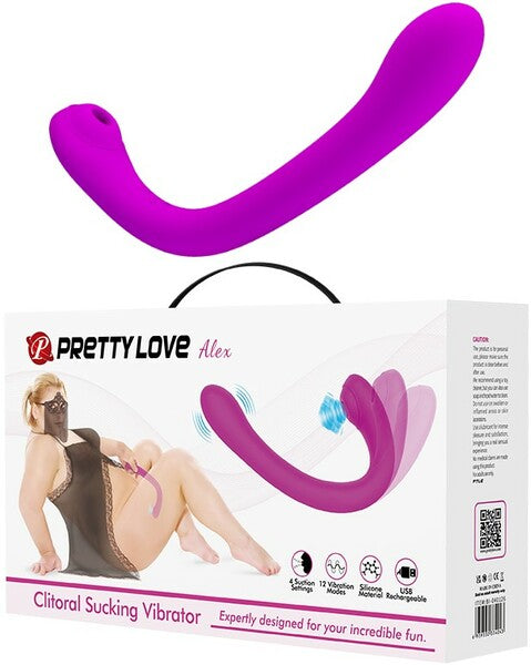 Rechargeable Alex (Purple) – Dual-Action Clitoral Sucking Vibrator with G-Spot Stimulator