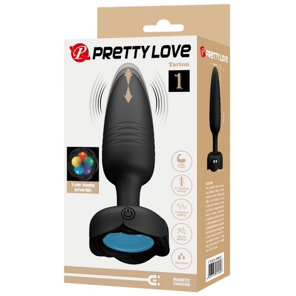 Tarion Light-Up Rechargeable Butt Plug – LED Flashing Silicone Butt Plug
