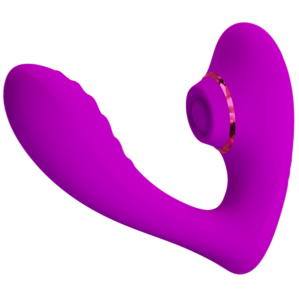 PrettyLove Rechargeable Nauty – Waterproof Clitoral Stimulator with 10 Vibration and 7 Thumping Settings
