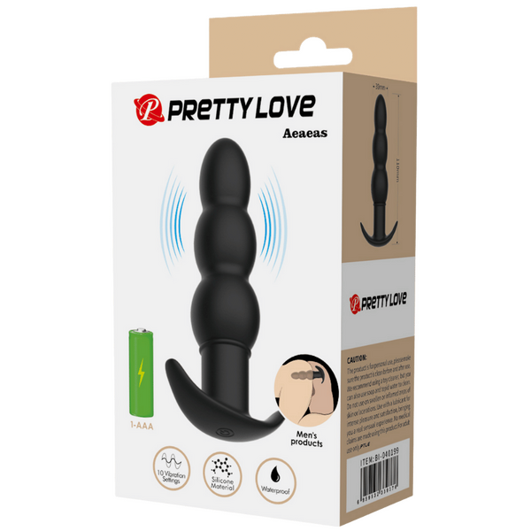 Aeaeas Silicone Butt Plug – Smooth Skin Safe Anal Toy with 10 Vibration Settings