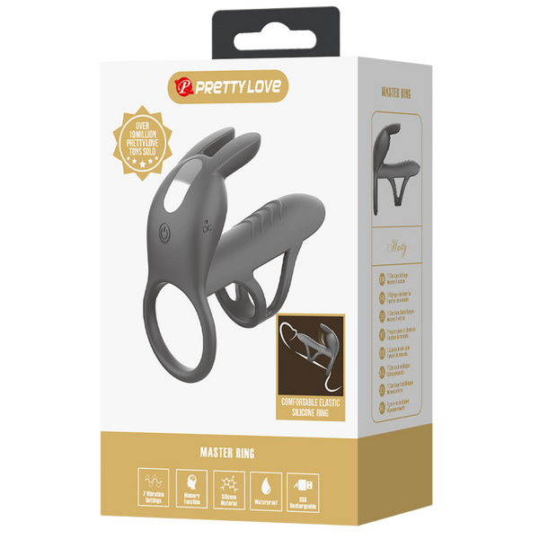 Matty Vibrating Penis Sleeve and Clitoral Stimulator – Silicone Sleeve and Stimulator Set