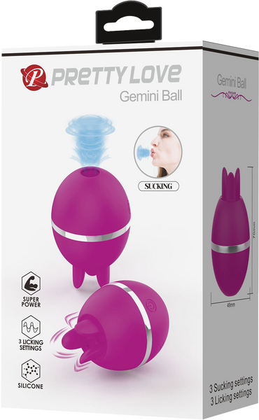 Gemini Ball – Pulsating and Licking Ball-Shaped Vibrator