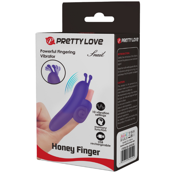 Rechargeable Snail – Ergonomic Silicone Finger Vibrator with 10 Vibration Modes