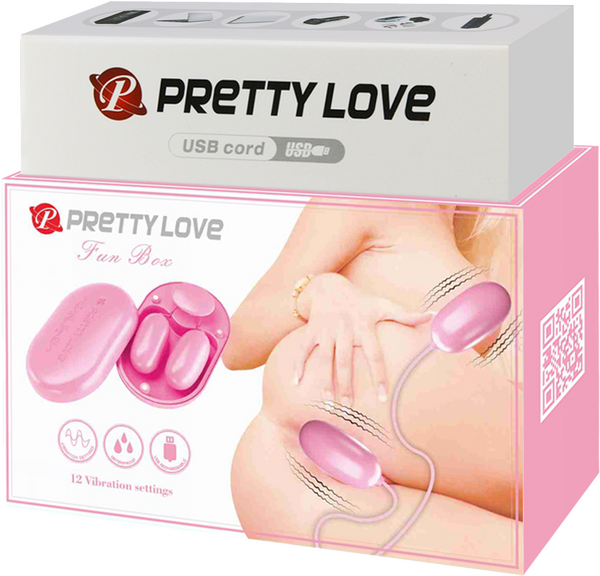Dual Vibrating Bullet Fun Box – Rechargeable Waterproof Vibrator with 12 Vibration Settings