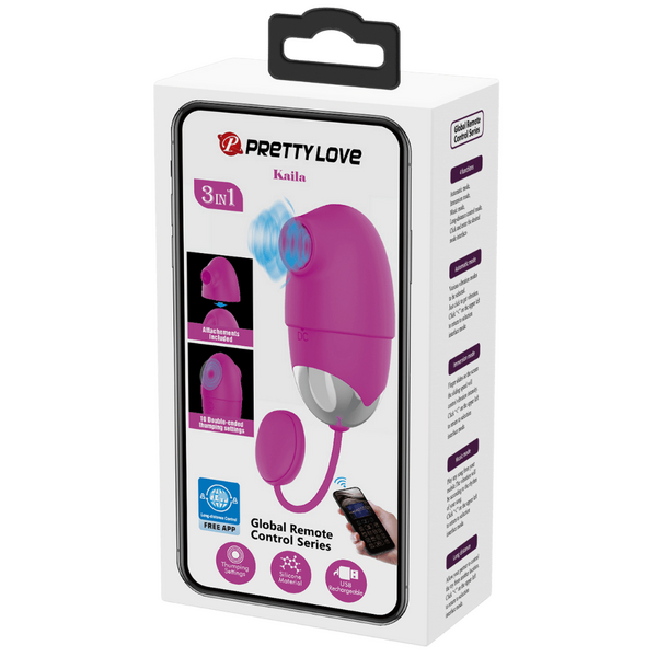 App Control Kaila – Remote-Controlled Vibrating Egg with Removable Sleeve