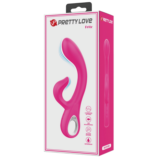 Rechargeable Fritz – Waterproof Silicone Rabbit Vibrator with G-Spot and Clitoral Stimulation