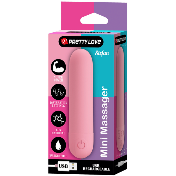 Stefan Rechargeable Mini Massager – Compact Vibrating Bullet Vibrator