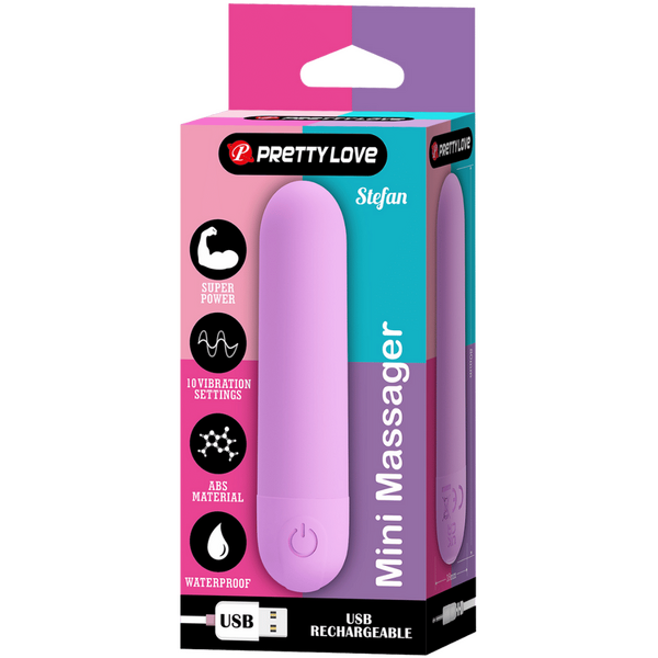 Stefan Rechargeable Mini Massager – Compact Vibrating Bullet Vibrator