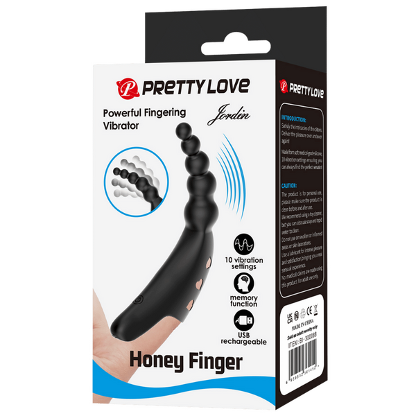 Jordin Honey Finger - Flexible Ribbed G-Spot And Clitoris Stimulating Vibrator With 10 Settings