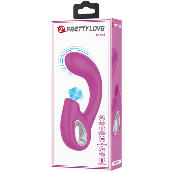 Sibel Rechargeable Massager – Medical-Grade Silicone Dual Stimulation Vibrator