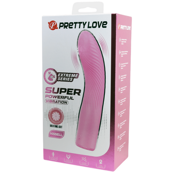 Kissell Rechargeable Vibrator – 10 Function, Breathing Light Design, Slim Silicone Body
