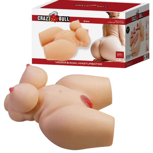 Grace Sort Skin Anatomically Precise Masturbator – Weighted Core Vagina and Anal Stimulator