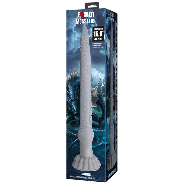 Basilisk Rippled Monster – 16.9 Inch Silicone Dildo
