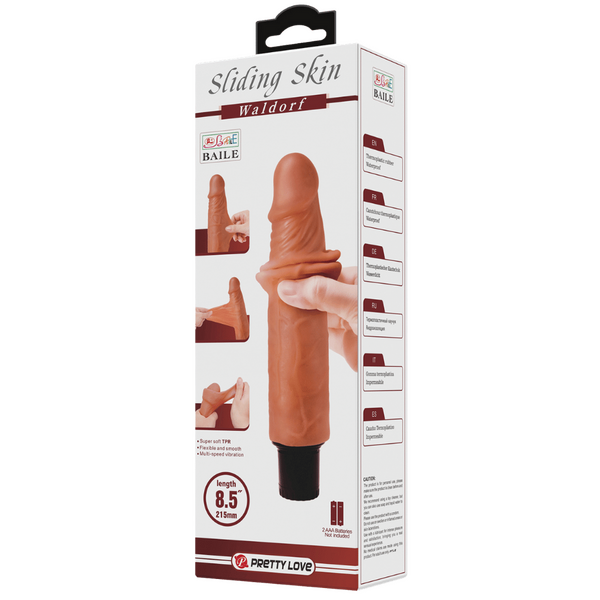 Waldorf Vibrating 8.5 Inch Realistic Dildo – Multi-Speed Vibrator