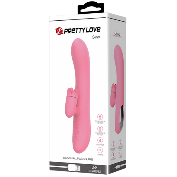 Gina – Rotating Tongue Rabbit Vibrator with 7 Vibration Functions