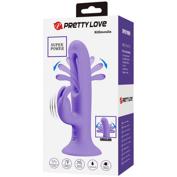 Killmoulis Vibrating Wiggling Rabbit Vibrator – 4 Settings 12 Vibration Modes Rabbit Vibrator
