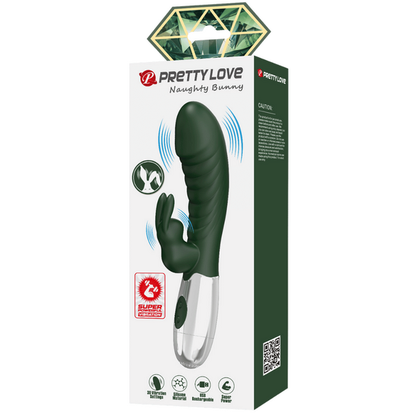 Rechargeable Naughty Bunny – Dual-Motor Silicone G-Spot and Clitoral Vibrator