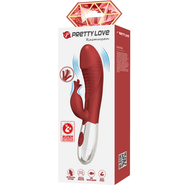 Rasmussen Rechargeable Dual-Motor Silky Silicone G-Spot and Clitoral Vibrator