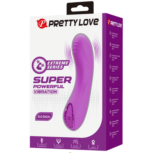 Rechargeable DJ Dick – Slim Silicone Vibrator with 10 Powerful Vibration Modes