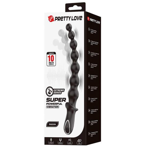Rigdon – Rechargeable 10-Function Vibrating Bullet Anal Toy with Smooth Silicone Finish