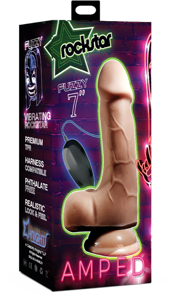 Fuzzy 7" Vibrating Dildo (Flesh)